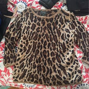Polo by Ralph Lauren Leopard Print Sweater-vintage